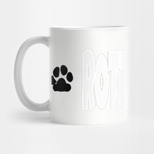 Rottweiler and pawprint Mug